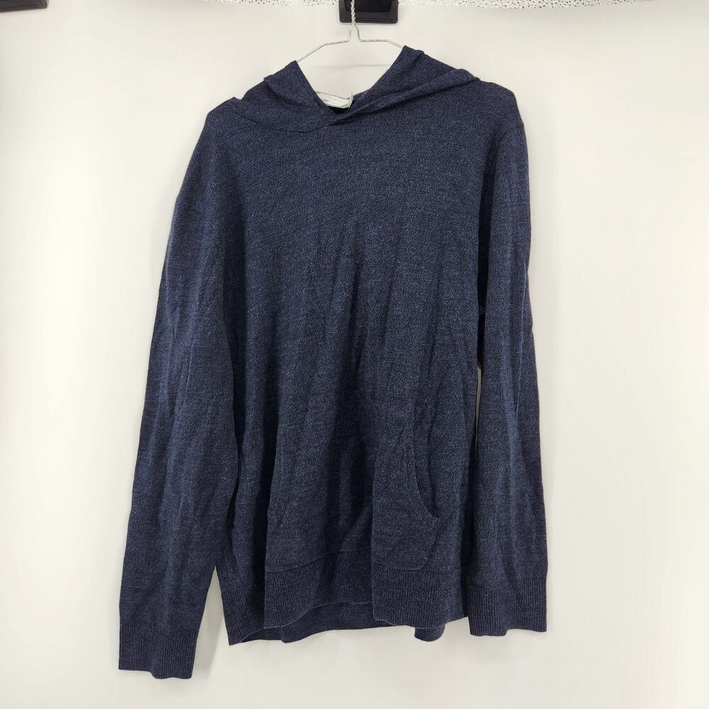 The Commons Men's Medium Tall Navy Blue‎ Brosnan Merino Hoodie